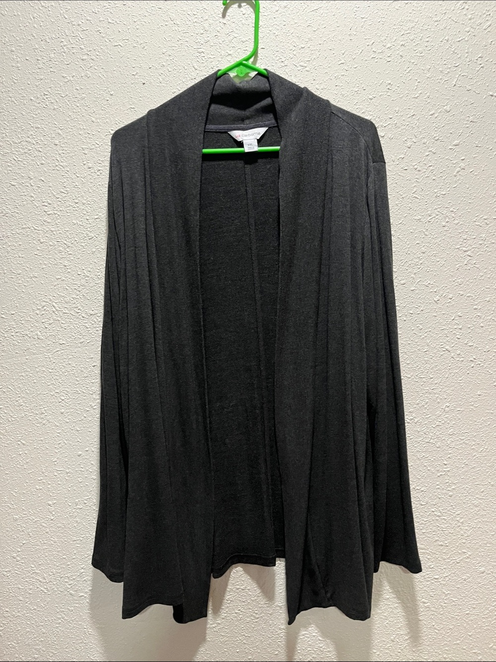 Liz Claiborne grey open front cardigan XXL